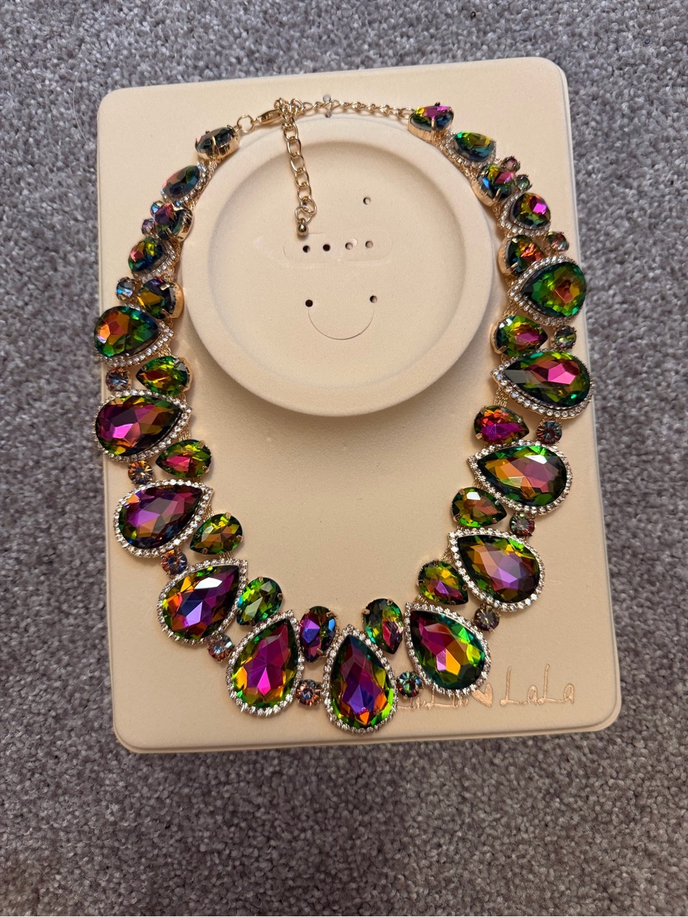 Volcano Teardrop Crystal Statement Necklace - Women Jewelry